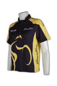B096 訂購腳踏單車衫  diy賽車服 半胸拉鏈 全件印 自行車衫設計圖   單車衫專門店